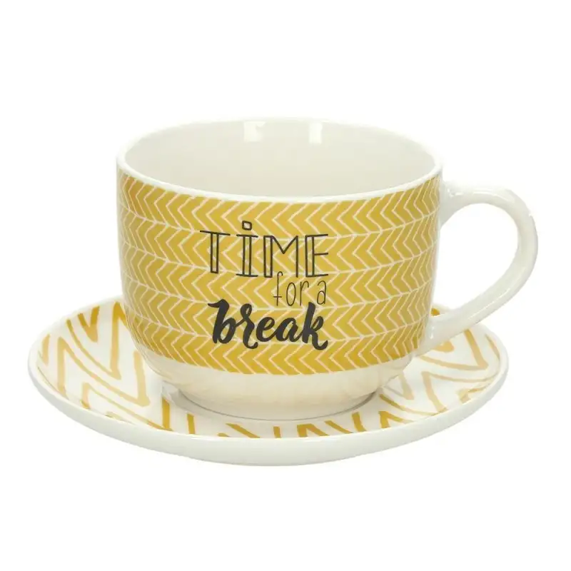 Tognana tazza colazione con piattino Jumbo Break 570cc