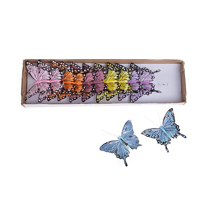 Farfalle 2 confezioni da 12 pezzi con clip • 5 cm