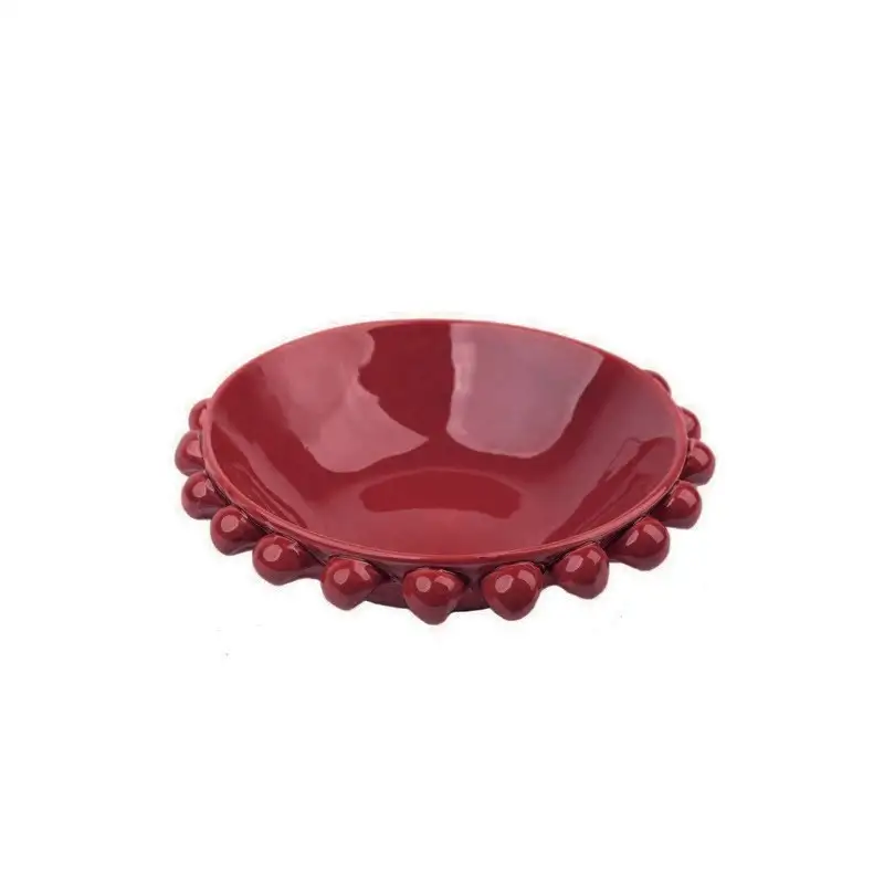 Verus Ceramiche centrotavola pigna bordeaux 15cm