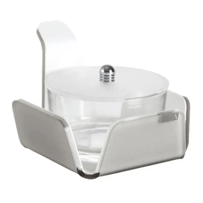 Vesta formaggiera Like Water in plexiglass tortora e bianco