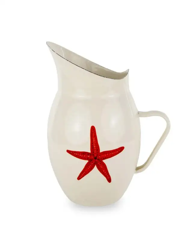 WD Lifestyle Caraffa in latta smaltata stile retrò Stella marina