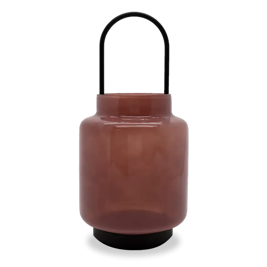 Lanterna in vetro con finiture in metallo 30cm WD Lifestyle
