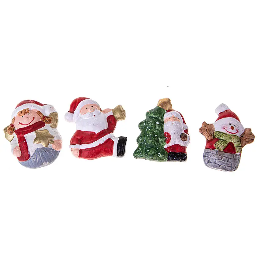 12 Pezzi • Magnete angelo santa claus • 6 cm