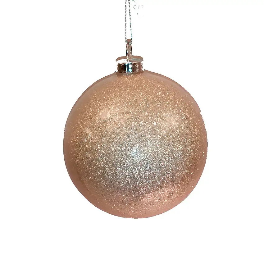 12 Pezzi • Sfera con glitter • 10 cm