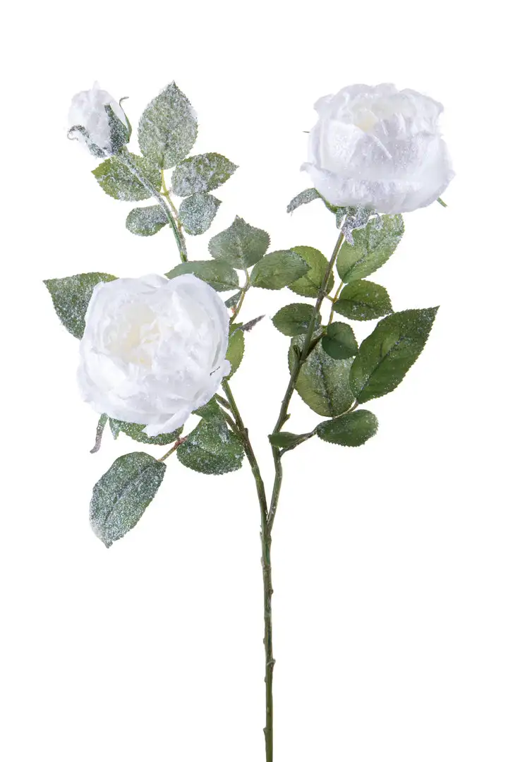 4 Pezzi • Rosa cabbage con 3 fiori • 69 cm