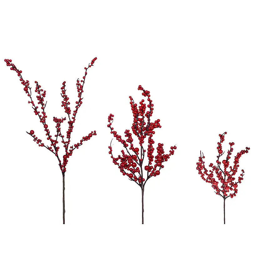 4 Pezzi • Set di 3 rami ilex • 85 cm