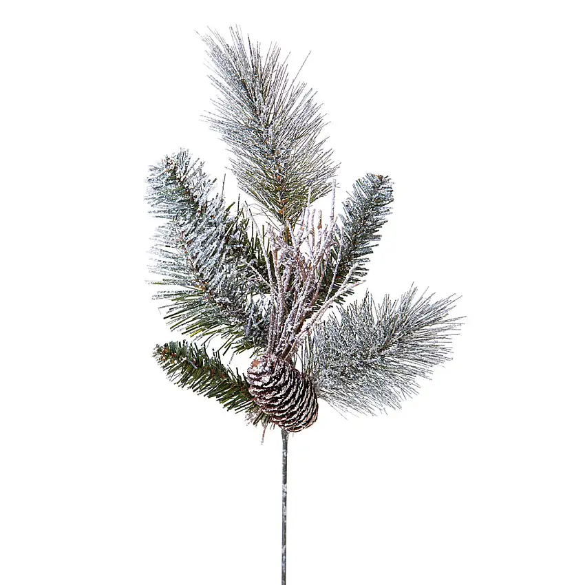 12 Pezzi • Pino con neve 6 tips • 32,5 cm