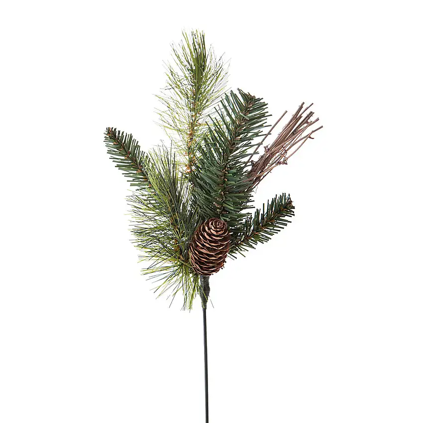 12 Pezzi • Pino con pigne 6 tips • 32,5 cm