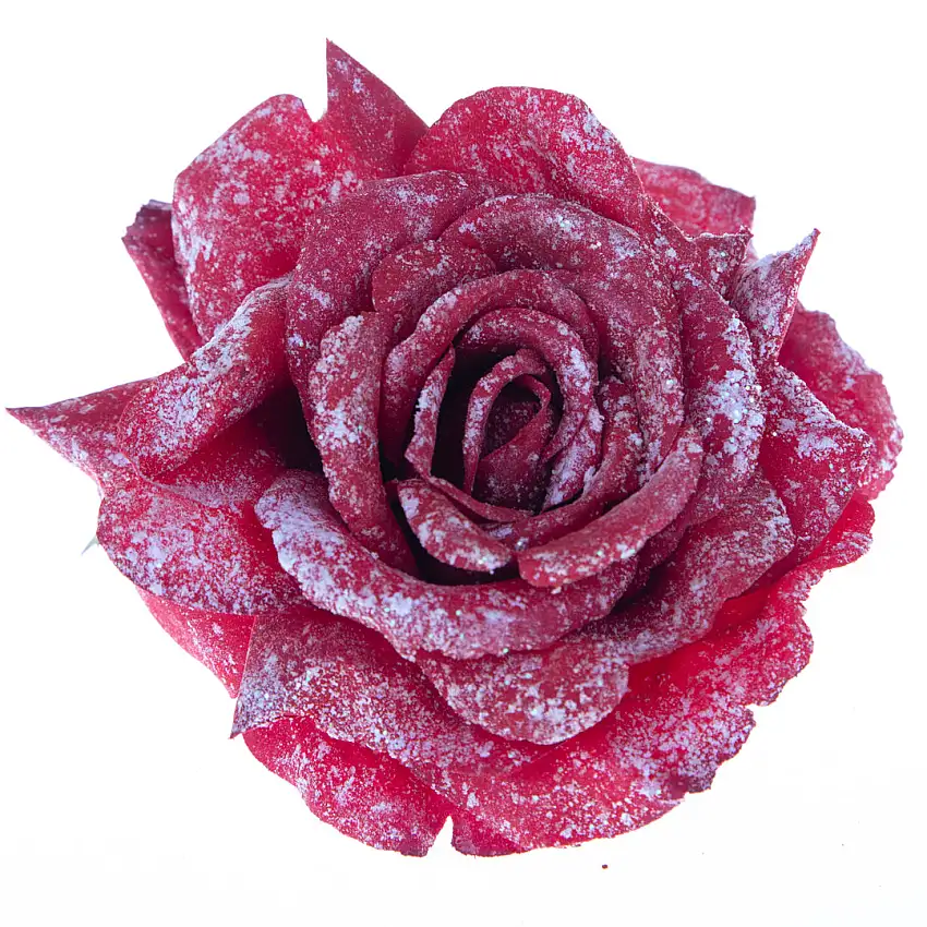 12 Pezzi • Rosa con clip • 15 cm