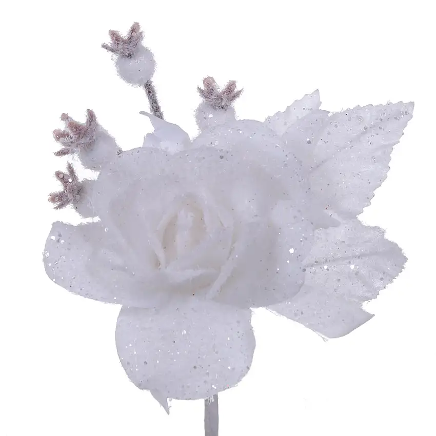 12 Pezzi • Pick rosa e bacche • 10 cm