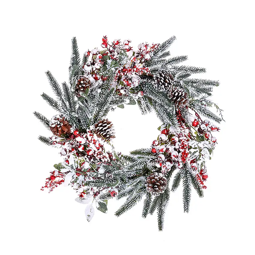 Centrotavola bacche bianche • 30 cm