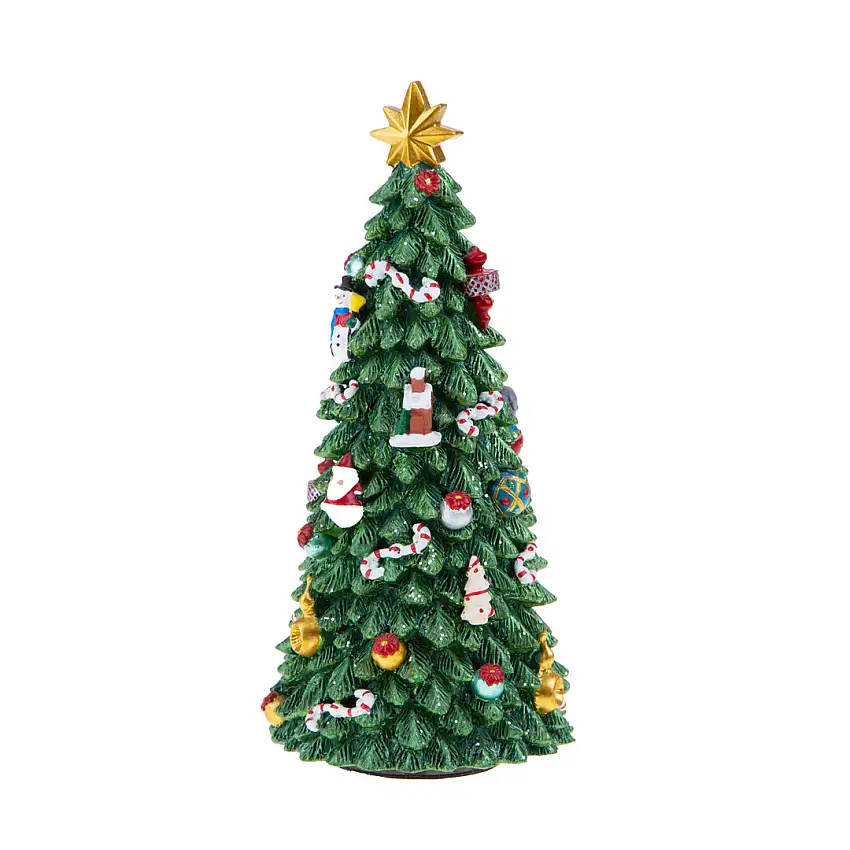 Carillon albero di natale con musica e movimento • 21 cm