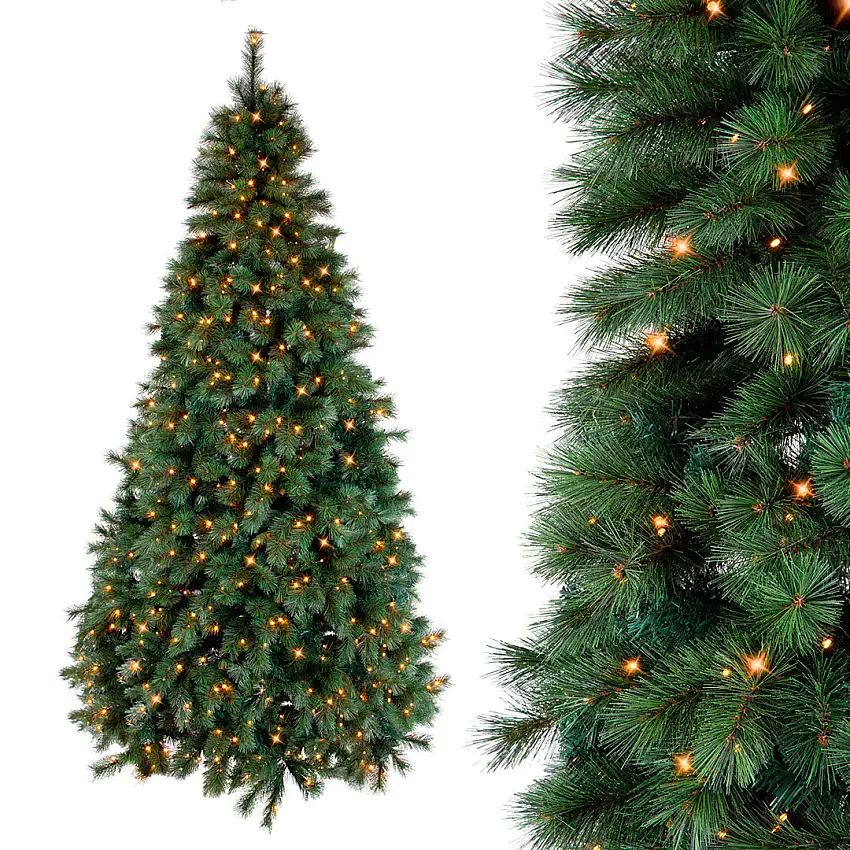 Albero di Natale Verde Colorado in pvc con 600 led • 245