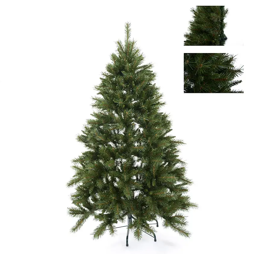 Albero di Natale Verde Metà abete con 718 tips • 210 cm