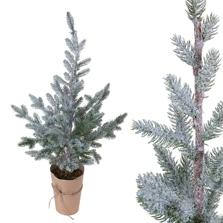 Albero di Natale Verde nevicato • 80 cm